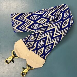 Salt Blue and White Geometric Strap